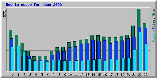 Hourly usage for June 2022