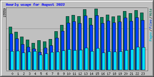 Hourly usage for August 2022