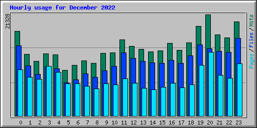 Hourly usage for December 2022