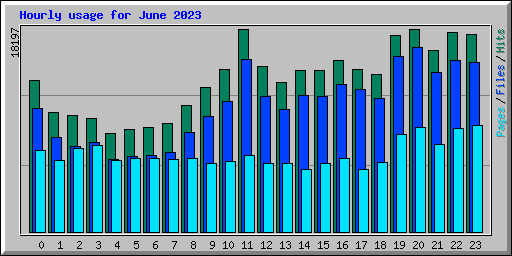 Hourly usage for June 2023