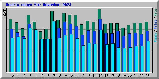 Hourly usage for November 2023