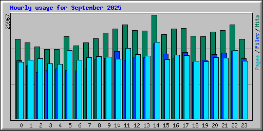Hourly usage for September 2025